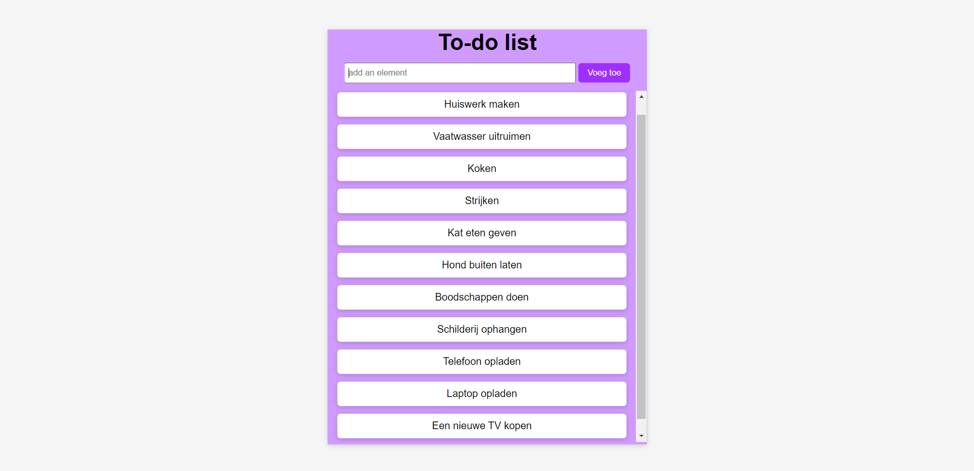To do list